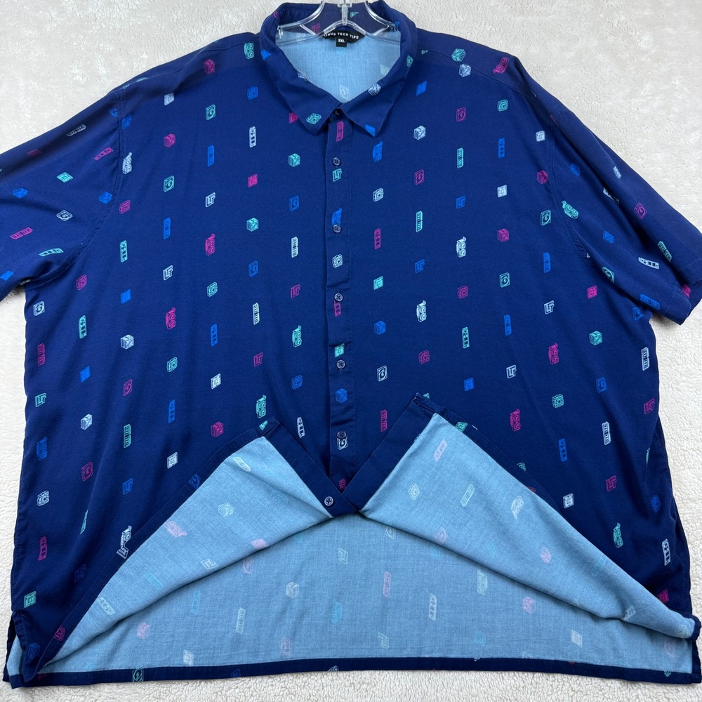 Linus Tech Tips Button Up Shirt‎ Men's Computer Hardware Print Stretch Size 3XL - Picture 9 of 13